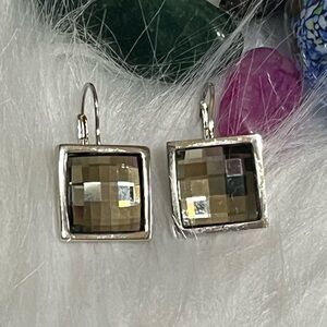 Touchstone Crystal Square Drop Earrings